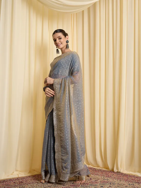 Grey_Satin_Sheer_Embellished_Saree_For_Women