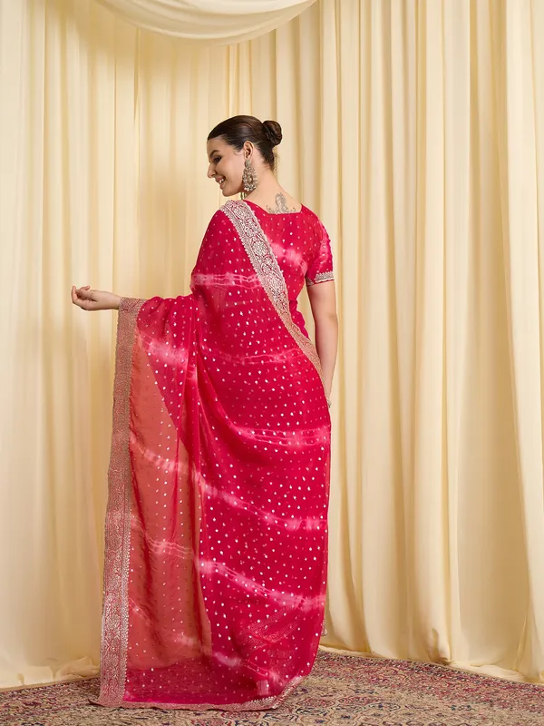 Red_Satin_Embellished_Saree_For_Women