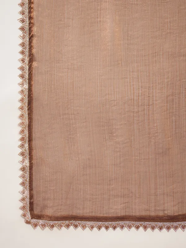 Brown_Satin_Textured_Zigzag_Border_Saree_For_Women