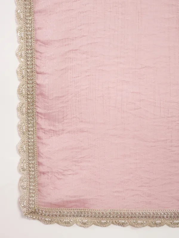 Pink_Satin_Scalloped_Border_Saree_For_Women