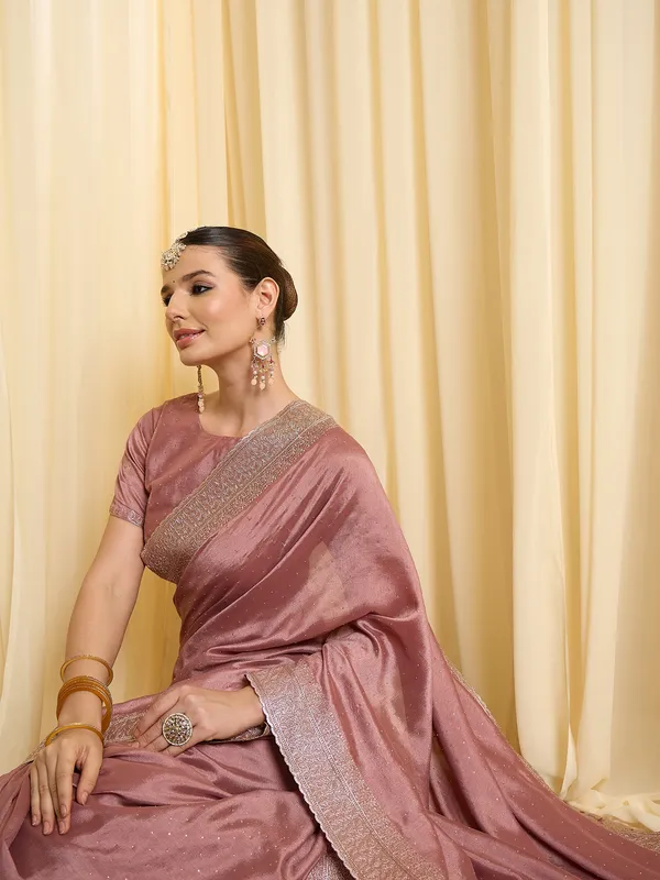 Pink_Satin_Traditional_Saree_For_Women