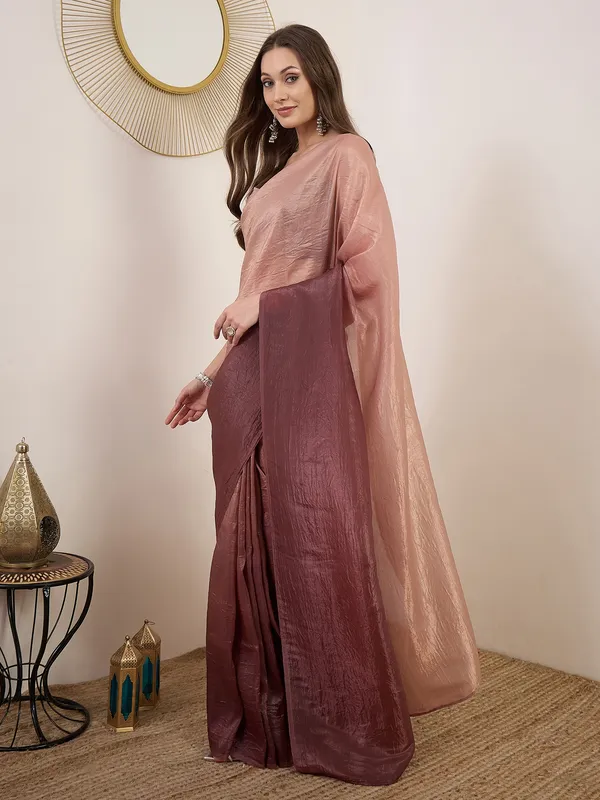 Pink_With_Mauve_Border_Satin_Woven_Saree_For_Women