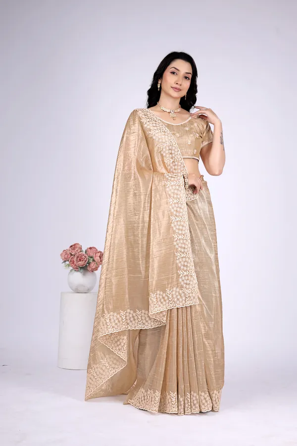 Beige_Satin_Floral_Embroidered_Saree_For_Women
