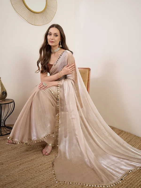 Beige_Satin_Organza_Embellished_Saree_For_Women