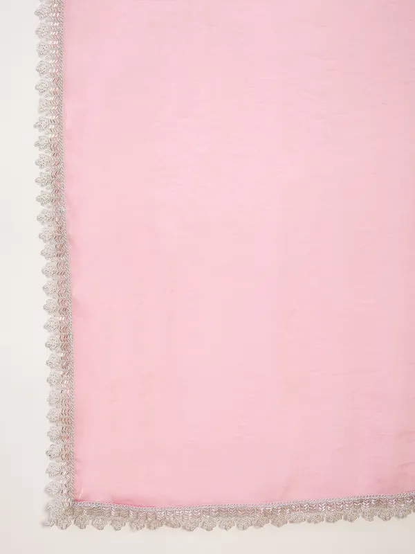 Pink_Satin_Lace_Border_Saree_For_Women