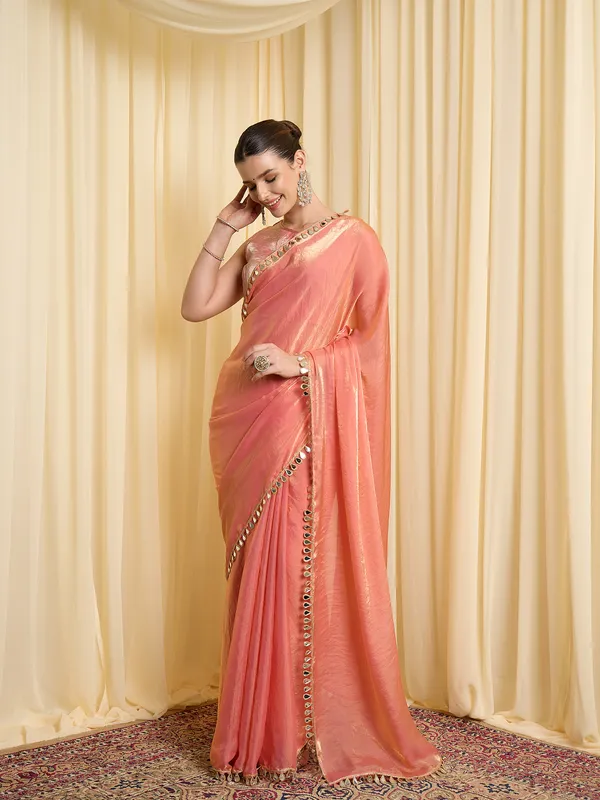 Pink_Satin_Shimmer_Saree_For_Women