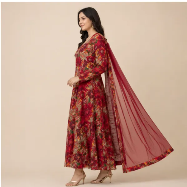 Red_Floral_Print_Anarkali_Suit_Set_for_Women