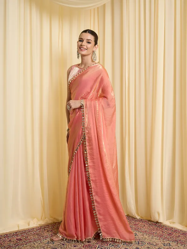 Pink_Satin_Shimmer_Saree_For_Women