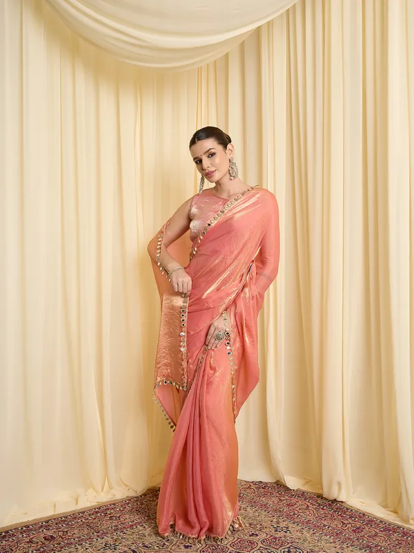 Pink_Satin_Shimmer_Saree_For_Women