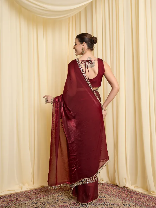 Maroon_Satin_Sheer_Embellished_Saree_For_Women
