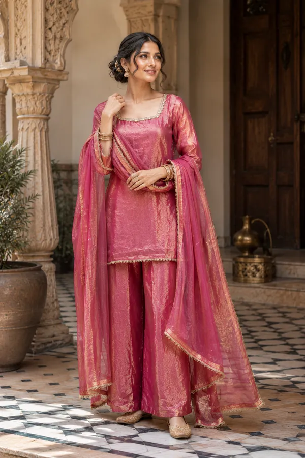 Pink_Satin_Straight_Kurta_Sharara_Set_For_Women