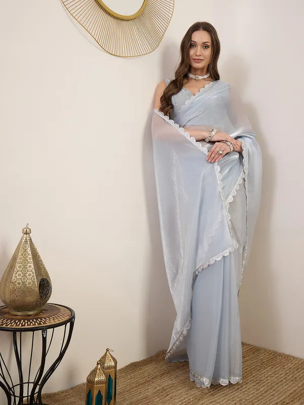 Light_Blue_Satin_Lace_Border_Saree_For_Women
