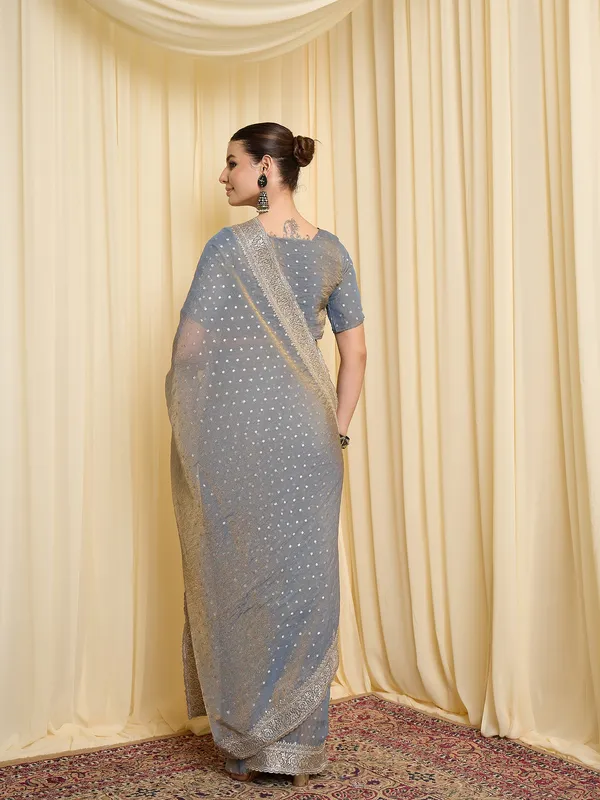 Grey_Satin_Sheer_Embellished_Saree_For_Women