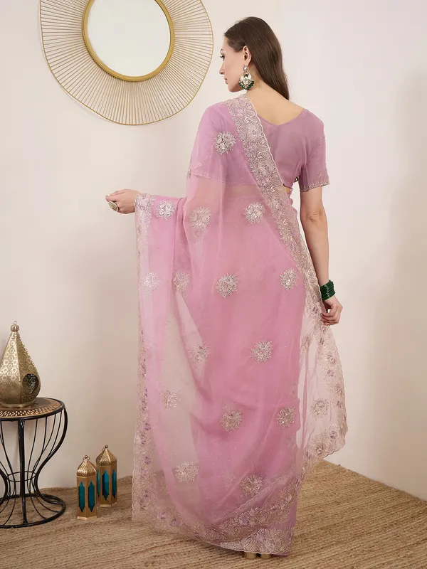 Pink_Satin_Embroidered_Ethnic_Saree_For_Women