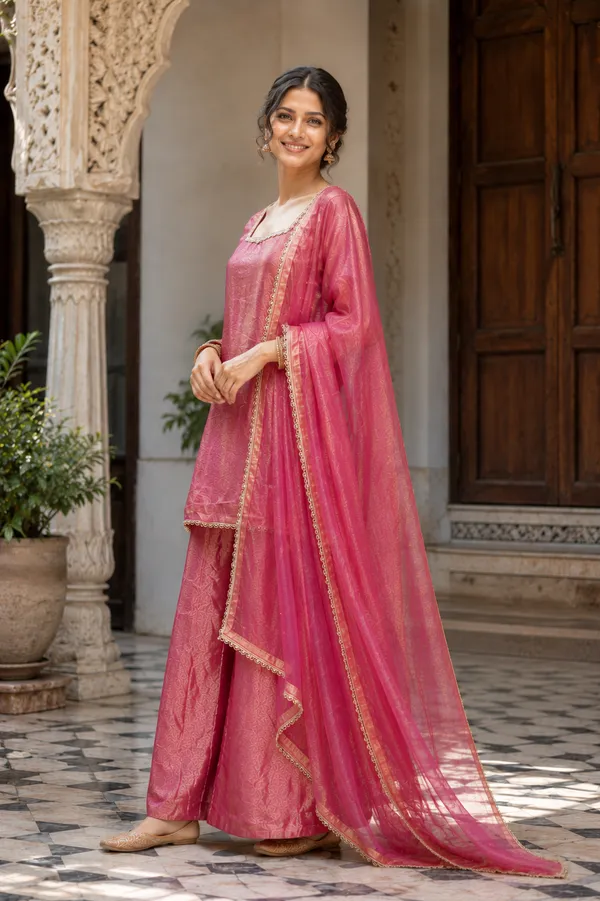 Pink_Satin_Straight_Kurta_Sharara_Set_For_Women