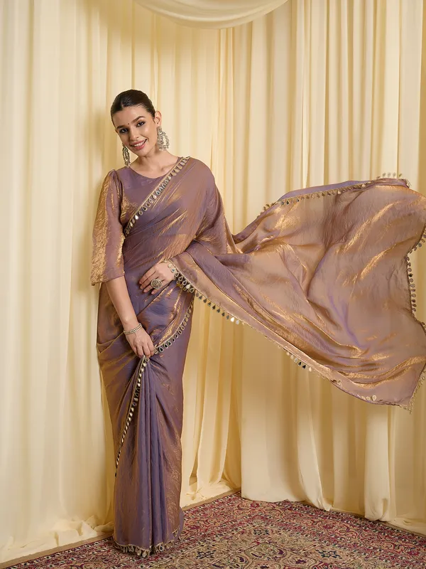Purple_Satin_Shimmer_Saree_For_Women