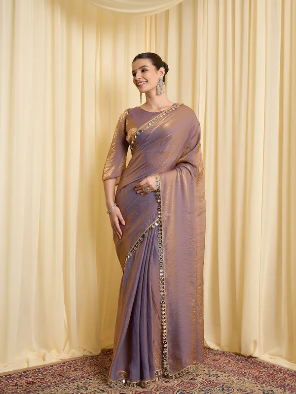 Purple_Satin_Shimmer_Saree_For_Women