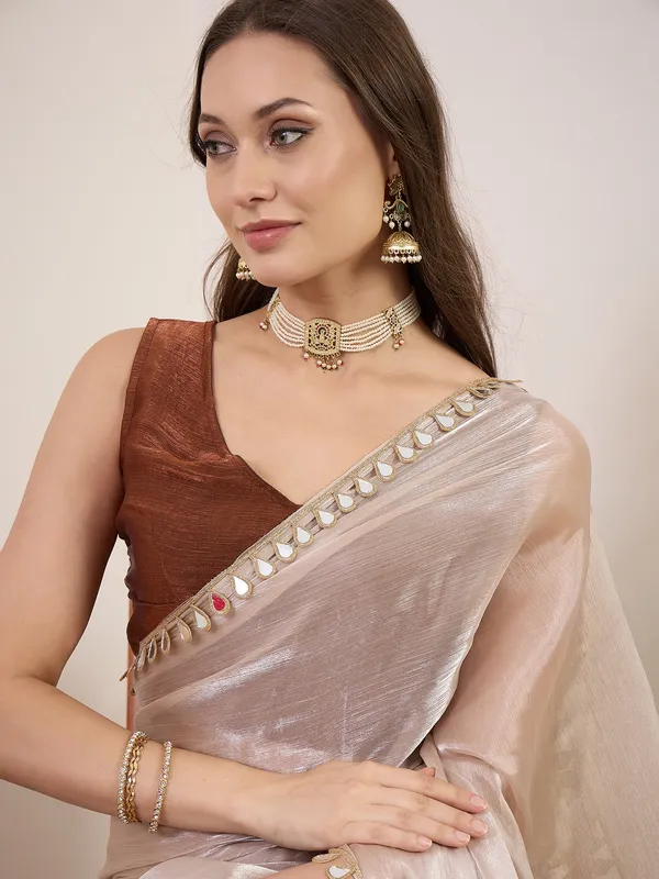 Beige_Satin_Organza_Embellished_Saree_For_Women