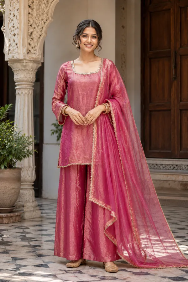Pink_Satin_Straight_Kurta_Sharara_Set_For_Women