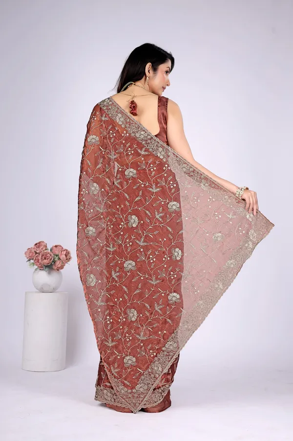 Maroon_Satin_Net_Floral_Embroidered_Saree_For_Women