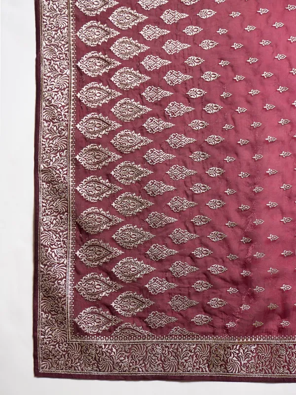 Maroon_Satin_Embroidered_Blouse_For_Women