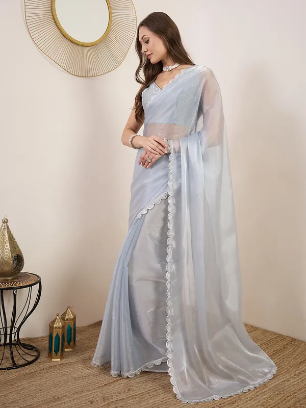 Light_Blue_Satin_Lace_Border_Saree_For_Women