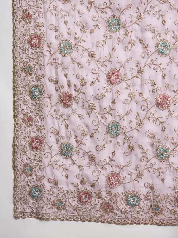Lavender_Satin_Embroidered_Saree_For_Women