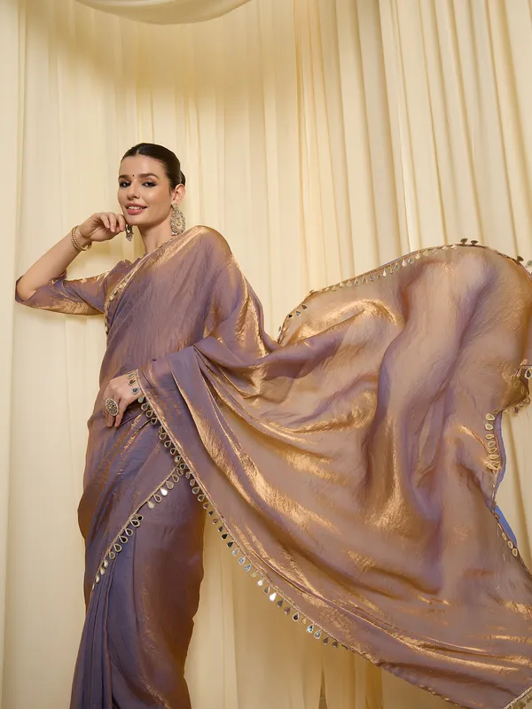 Purple_Satin_Shimmer_Saree_For_Women