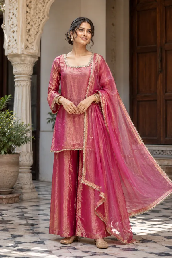 Pink_Satin_Straight_Kurta_Sharara_Set_For_Women