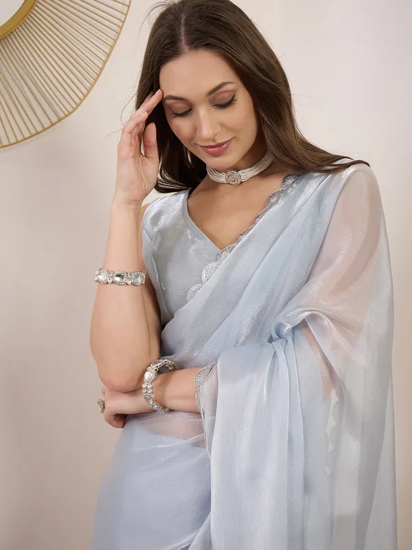 Light_Blue_Satin_Lace_Border_Saree_For_Women