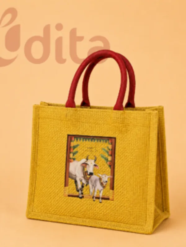 Multicolour_Jute_Traditional_Print_Return_Gift_Bag_8_Inch_-_Pack_of_2