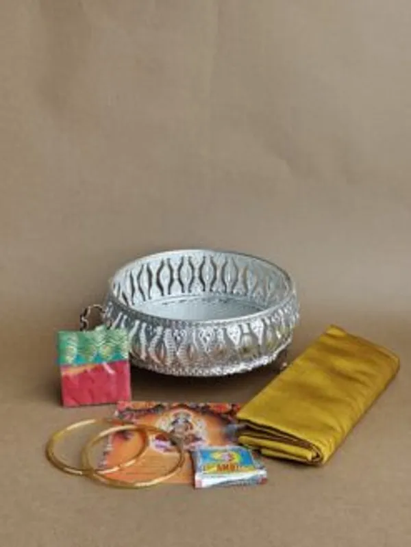 German_Silver_Plain_Gift_Tray_6_Inch