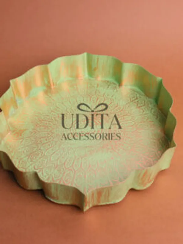 Pista_Green_Festive_Floral_Decorative_Tray_8_Inch