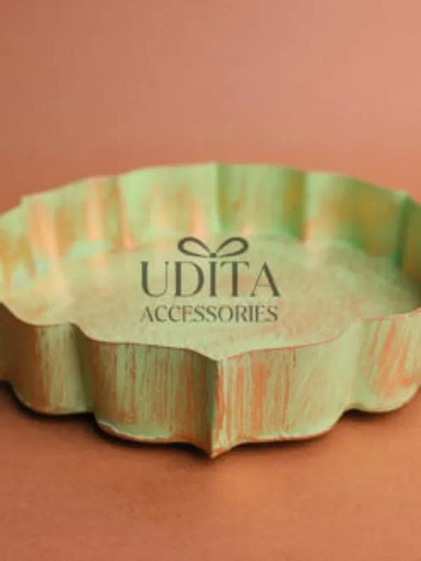 Pista_Green_Festive_Floral_Decorative_Tray_8_Inch