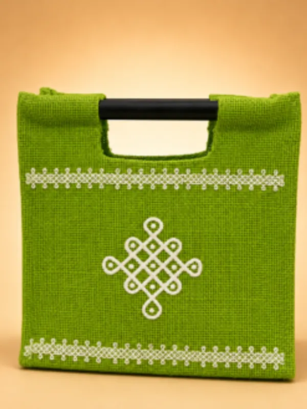 Brass_Kolam_Lotus_Stand_Jute_Bag_Varalakshmi_Return_Gift_Hamper