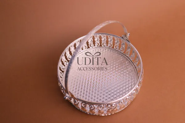 German_Silver_Decorative_Basket_8_Inch
