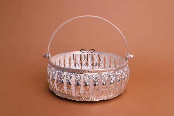 German_Silver_Decorative_Basket_8_Inch