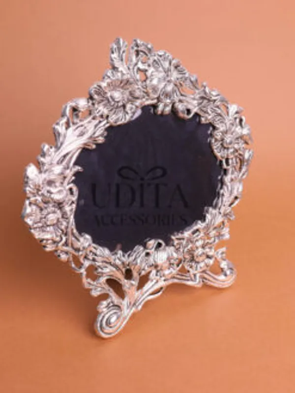 German_Silver_Antique_Round_Photo_Frame_9.5_Inch