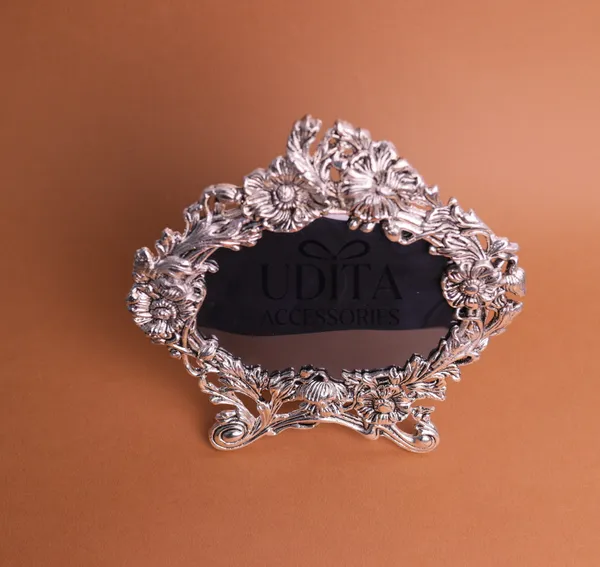 German_Silver_Antique_Round_Photo_Frame_9.5_Inch