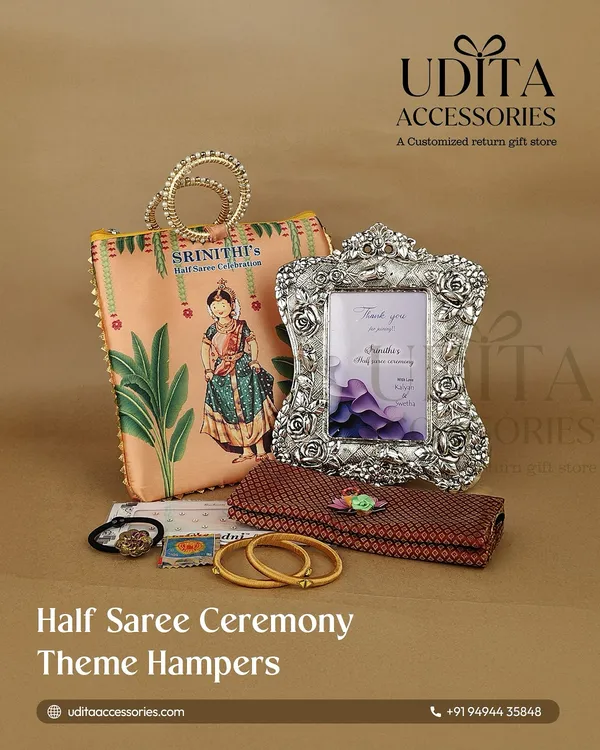 Half_Saree_Ceremony_Return_Gift_Hamper_With_German_Silver_Photo_Frame