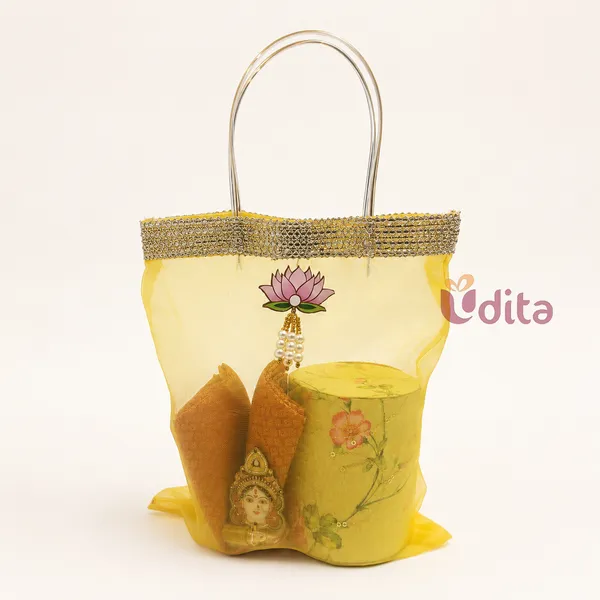 Yellow_Organza_Bag_Floral_Bangle_Box_Return_Gift_Hamper