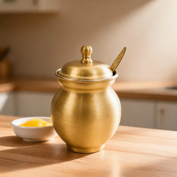 Brass_Traditional_Ghee_Pot_With_Lid_And_Spoon