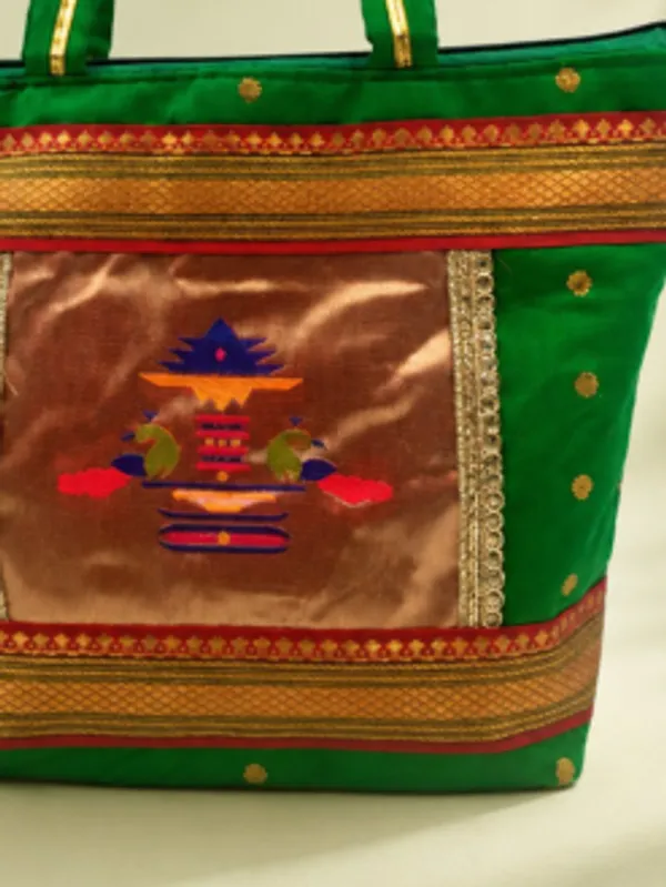 Green_Fabric_Paithani_Zari_Traditional_Gift_Bag