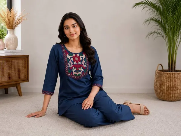 Navy_Embroidered_Straight_Kurta_Set_for_Women