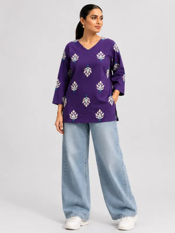 Purple_Printed_Straight_Kurti_for_Women
