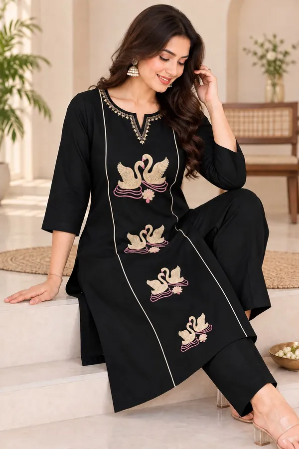 Black_Embroidered_Straight_Kurta_for_Women