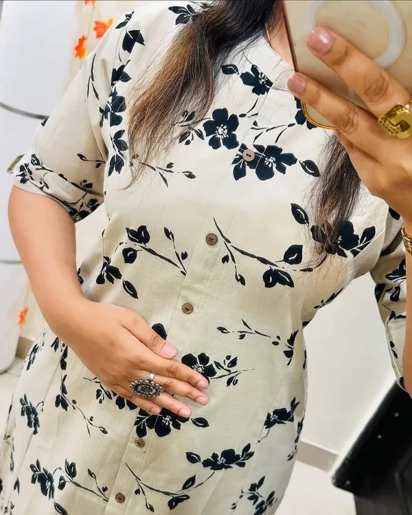 Cream_Floral_Print_Kurta_Set_for_Women