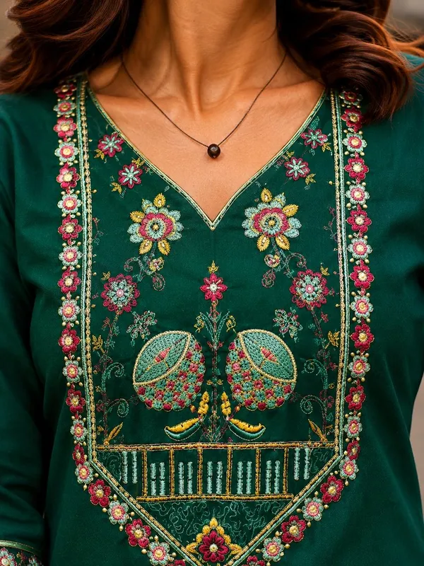 Green_Embroidered_Straight_Kurta_Set_for_Women