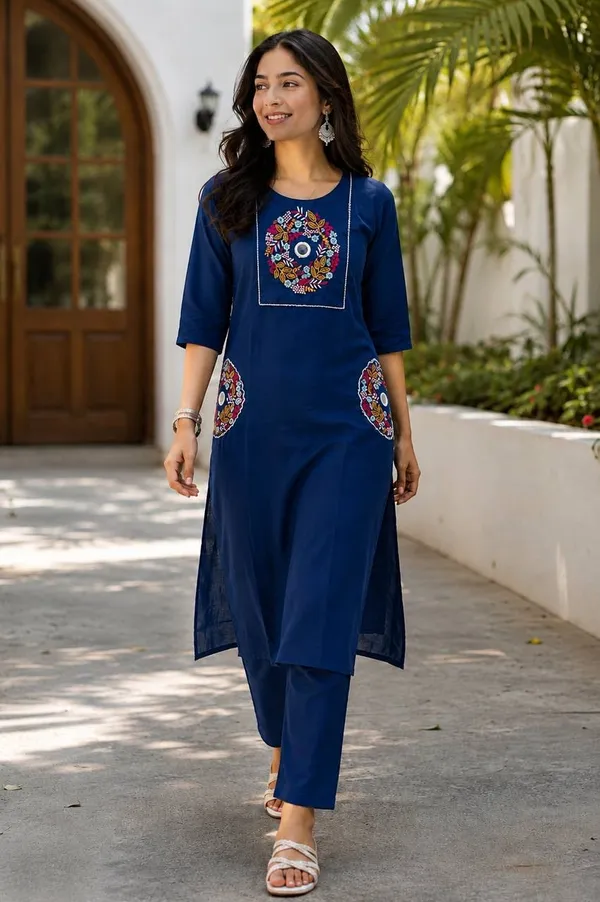 Blue_Embroidered_Straight_Kurta_for_Women