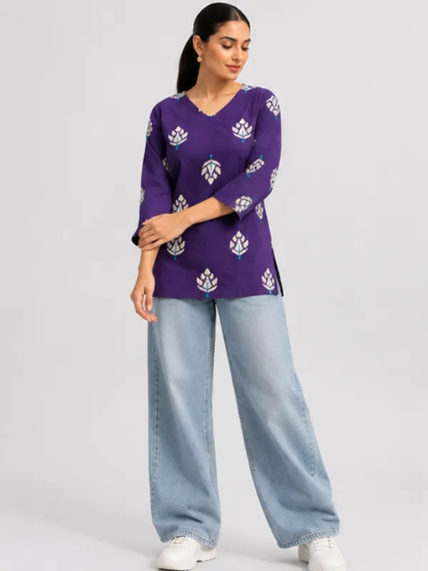 Purple_Printed_Straight_Kurti_for_Women